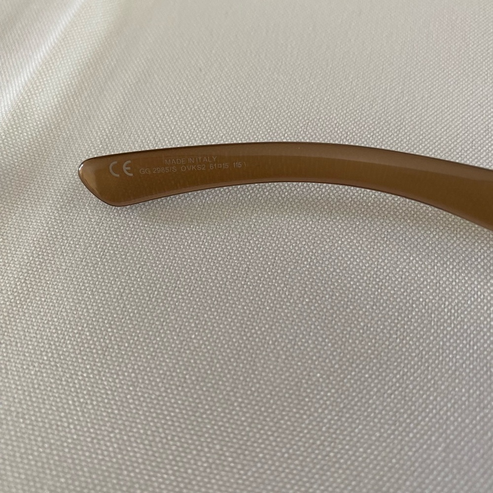 Gucci Gold and Brown Sunglasses - Picture 4 of 6